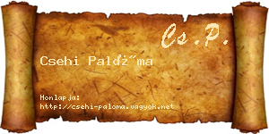 Csehi Palóma névjegykártya